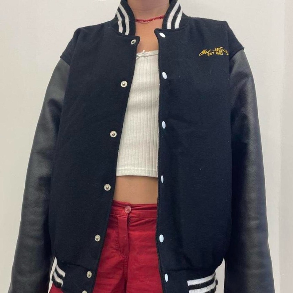Women's Black Varsity Jacket